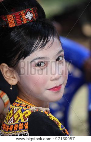 Portrait Of A Beautiful Torajan Girl
