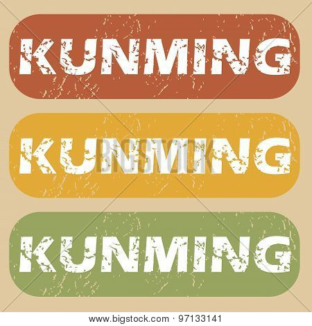 Vintage Kunming stamp set