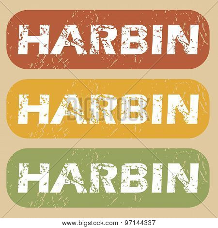 Vintage Harbin stamp set