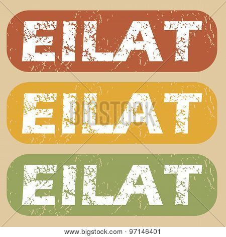 Vintage Eilat stamp set
