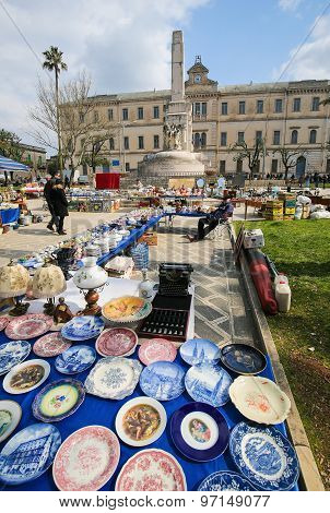 Flea Market In Martina Franca, Italy