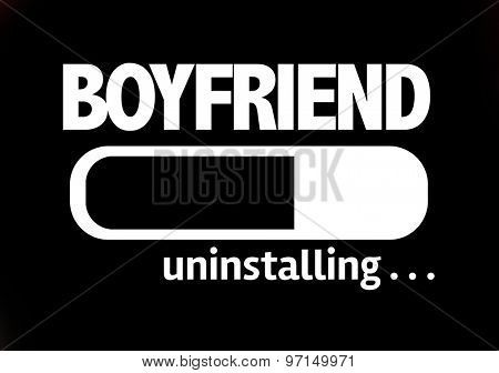 Progress Bar Uninstalling with the text: Boyfriend