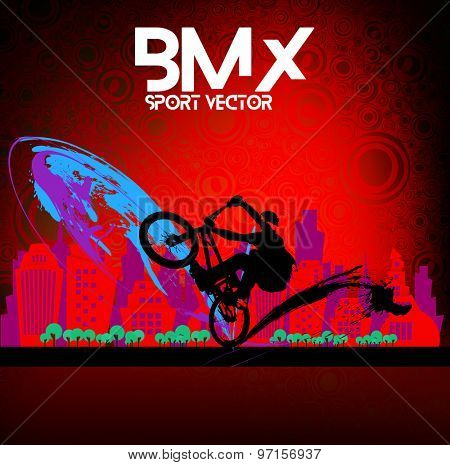 Bmx rider. Sport vector