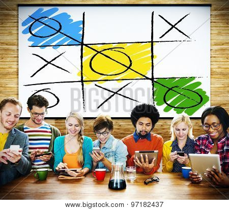 Leisure Game Tic Tac Toe Competition Challenge Winner Concept