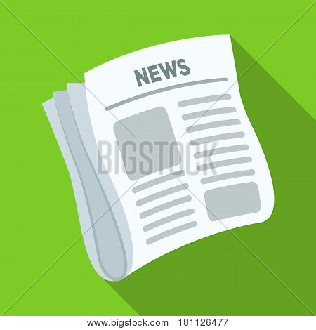 Newspaper, news.Paper, for the cover of a detective who is investigating the case.Detective single icon in flat style vector symbol stock web illustration.