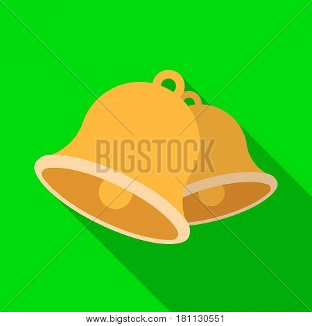 Church bells. Easter single icon in flat style vector symbol stock web illustration.