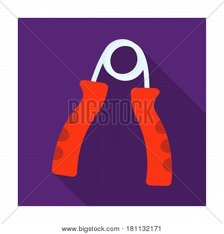 Simulator for hand on a spring mechanism.Gym And Workout single icon in flat style vector symbol stock web illustration.