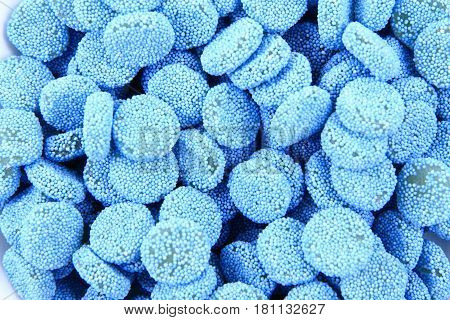 Blue Jelly Gumdrop Sweet Background