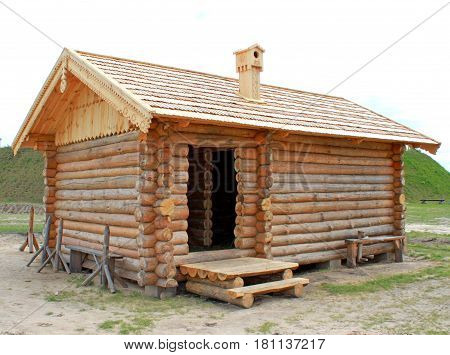 Izba is a wooden old house in ancient people who lived on the site of Ukraine