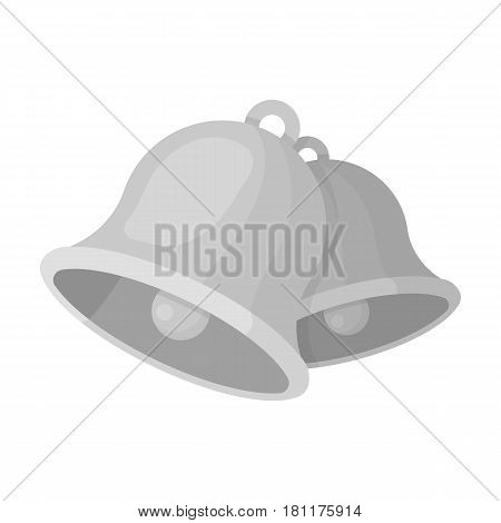 Church bells. Easter single icon in monochrome style vector symbol stock web illustration.