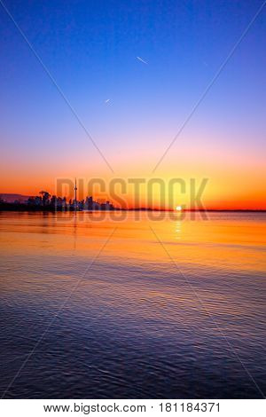 Sunrise at Humber Bay Park, Toronto, Ontario, Canada
