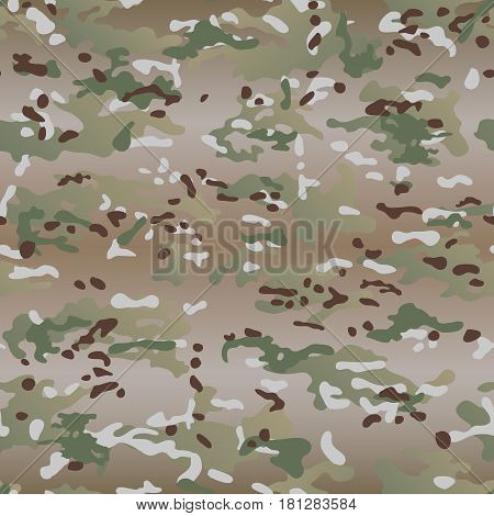 Multicam Camouflage seamless patterns. Military background and texture. Vector Illustration.