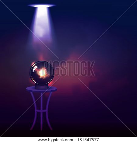 Magic Show poster design template. Magic show flyer design. Magical illusion fiction in theater