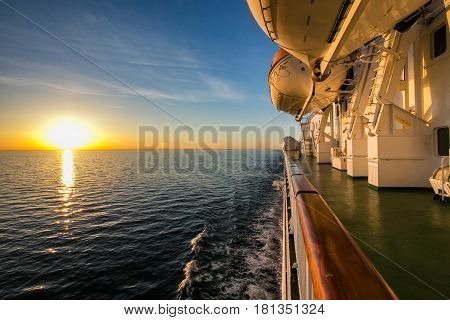 Ferry To Sweden Via The Poti On The Island Of Gotland In The Baltic Sea.