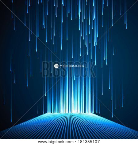 Lines composed of a sense of science and technology background.