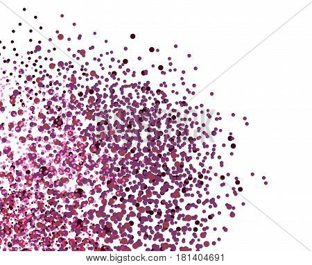 Abstract flying purple leaves or dots dream background