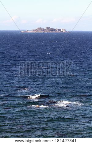 Gunkan Jima (battleship Island) In Nagasaki, Japan