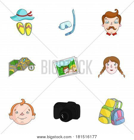 Family, family traditions, recreation. Family life.Family holiday icon in set collection on cartoon style vector symbol stock web illustration.