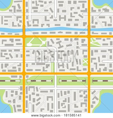 City map seamless pattern background. EPS10 vector illustration in flat style.