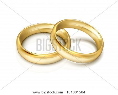 vector gold ring  isolated on white background