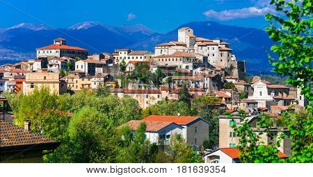 Traditional beautiful village (borgo) of Italy - medieval Ceccano, Lazio region