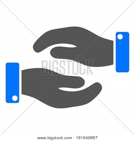 Care Hands vector icon. a flat illustration iconic design.