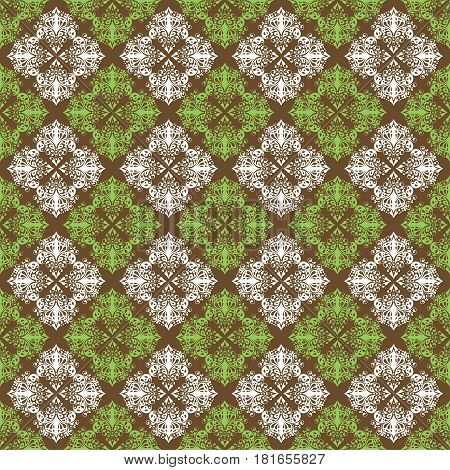 Damask vector floral pattern with arabesque and oriental elements. Seamless abstract traditional ornament for wallpapers and backgrounds