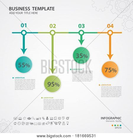 Infographic Templates for Business Vector Illustration banner presentation circles icon web design 4 options advertisement flyer