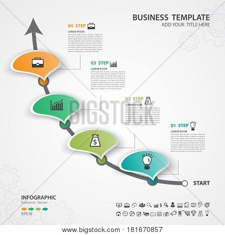 Abstract infographics number options template Vector illustration presentation diagram advertisment Process chart business flyer banner design