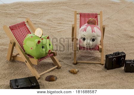piggy lounging