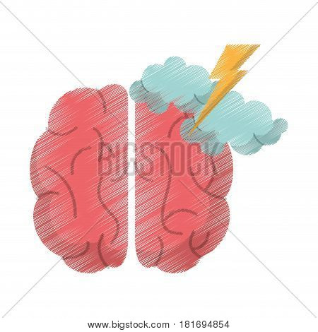drawing brain idea brianstorm innovation vector illustration eps 10