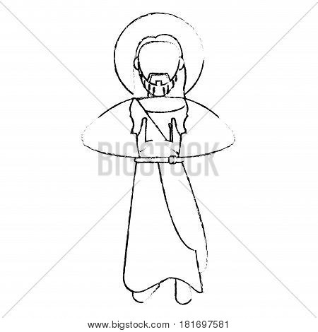 jesus christ devotion sacrifice sketch vector illustration eps 10