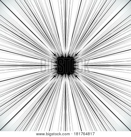 Abstract Burst Element In Clipping Mask. Radial, Radiating Lines. Geometric Rays, Beams Circular Abs