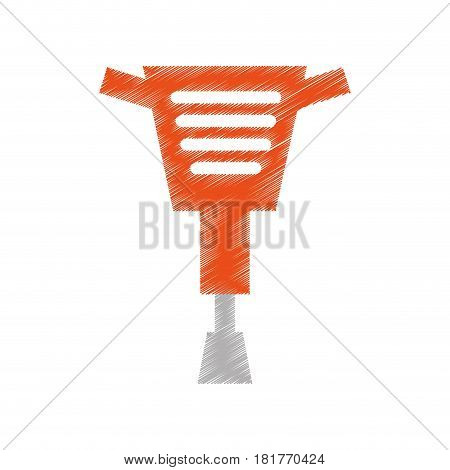 hydraulic hammer isolated icon vector illustration design