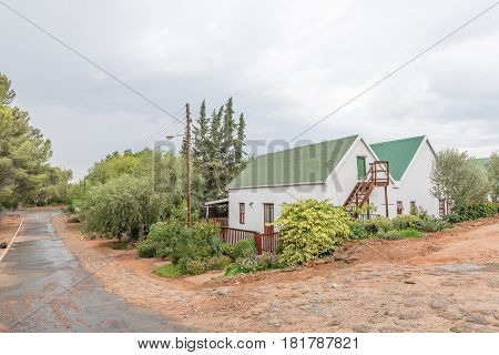 DE RUST SOUTH AFRICA - MARCH 23 2017: A street scene in De Rust a village in the Western Cape Province of South Africa