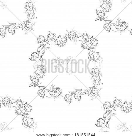 The seamless beautiful pattern on a white background.