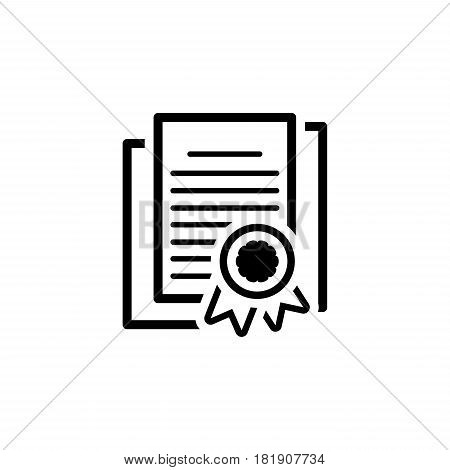 Security Certificates Icon. Flat Design Isolated Illustration. App Symbol or UI element.
