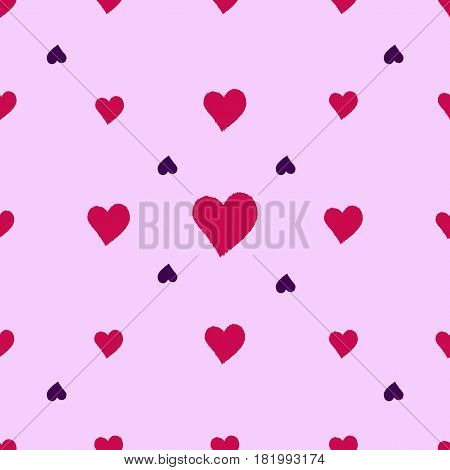 Seamless pattern with hearts. For the textile industry, paper or website.