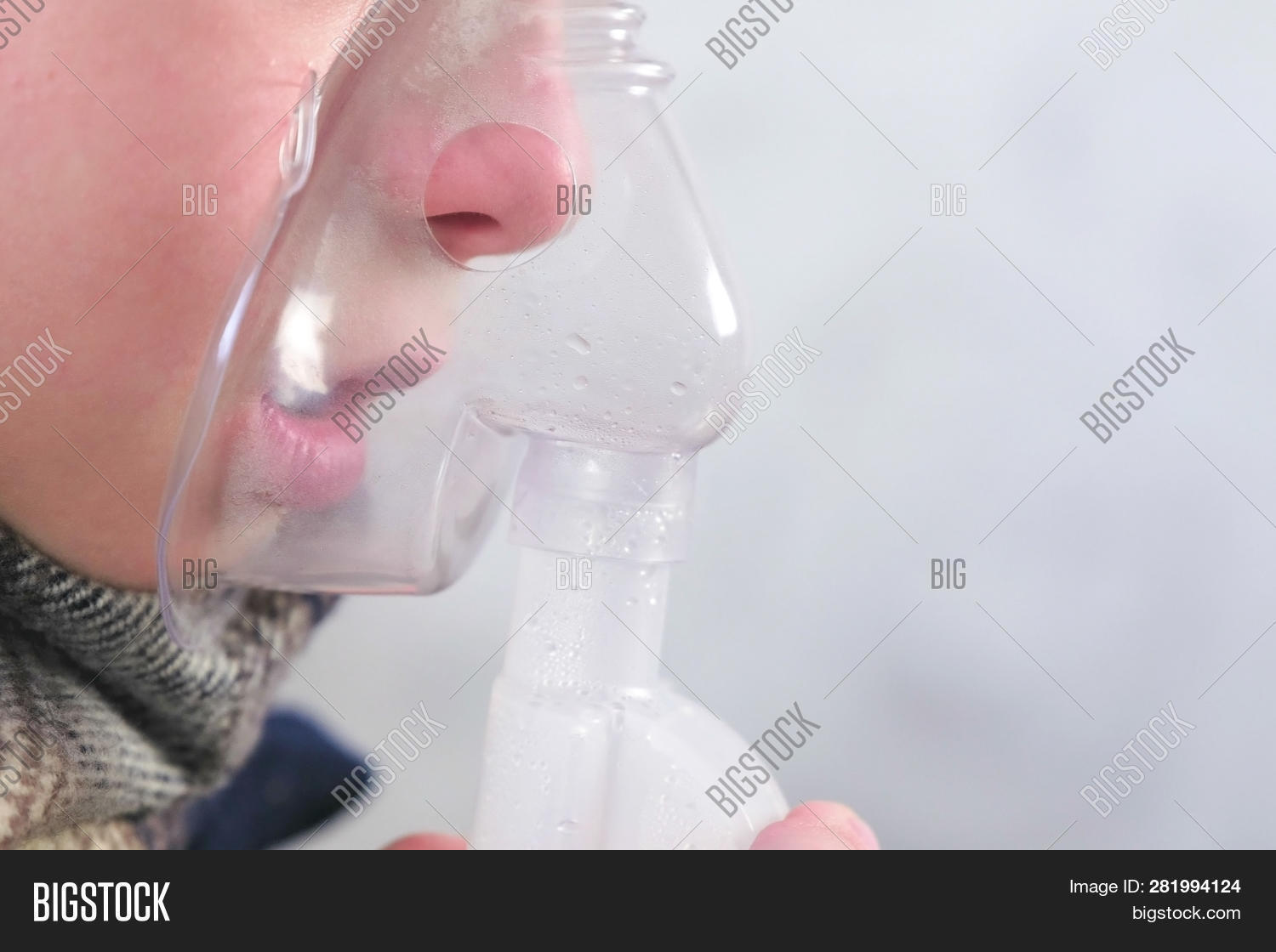 Sick Boy Inhaling Image & Photo (Free Trial) | Bigstock