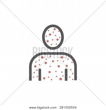Rash Flat Icon. Vector Sign For Web Graphic