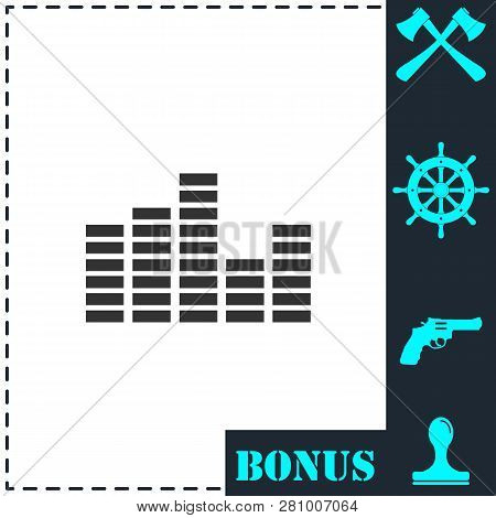 Equalizer Icon Flat. Simple Vector Symbol And Bonus Icon