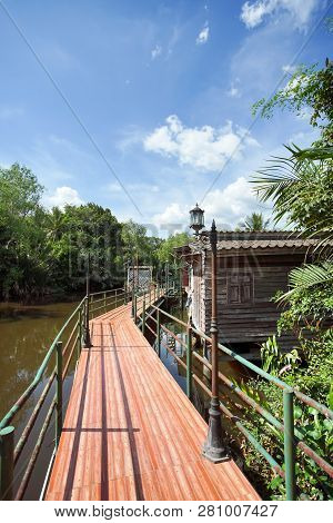 Trad, Thailand - December 01, 2018: Scenery Of Klong Bang Pra In Trad Province, Thailand. This Is Ol