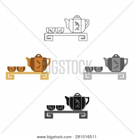 Japanese Tea Cartoon Icon In Cartoon Style Isolated On White Background. Japan Symbol Stock Vector I