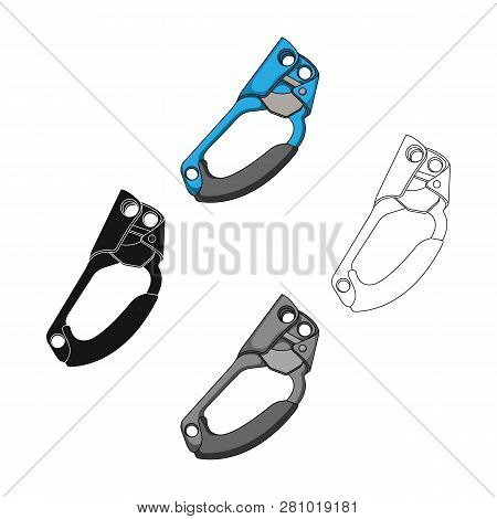 Clamp Jumar.mountaineering Single Icon In Cartoon Style Vector Symbol Stock Illustration Web.