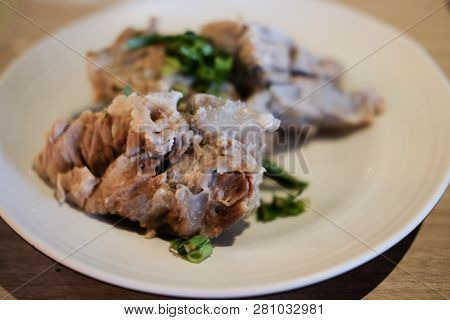 Delicious Thai Spicy Soup With Pork Ribs, This Is Popular Food In Thailand And Thai Called 