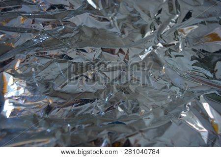 Stylish Metallic, Gray, Reflective Melik Background. Festive Background With Brightness And Light Ef
