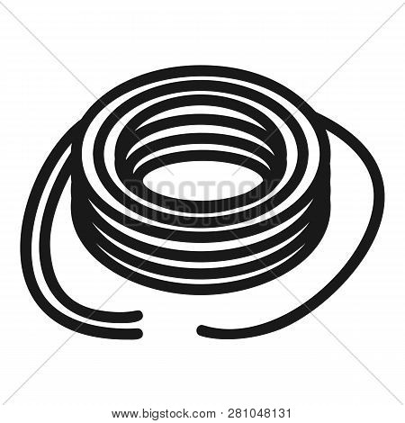 Wired Power Cable Icon. Simple Illustration Of Wired Power Cable Vector Icon For Web Design Isolated