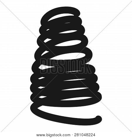 Hot Spiral Icon. Simple Illustration Of Hot Spiral Vector Icon For Web Design Isolated On White Back