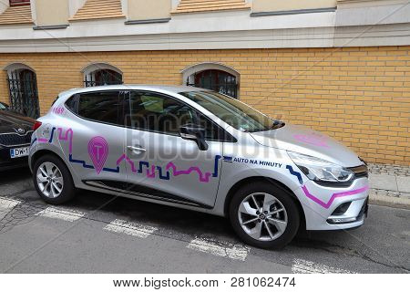 Wroclaw, Poland - May 11, 2018: Traficar Vehicle In Wroclaw, Poland. Traficar Is A Car Sharing Compa