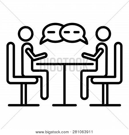 Business Negotiation Icon. Outline Business Negotiation Vector Icon For Web Design Isolated On White